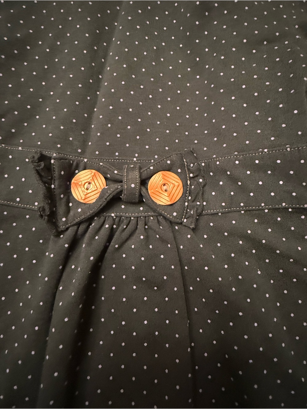 Matilda Jane Navy Polka Dot Hooded Coat with Wooden Buttons - Picture 4 of 4